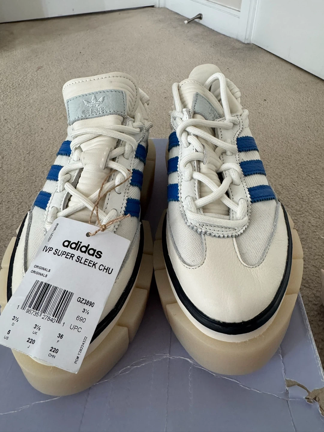 Adidas Ivy Park Sleek Super - Blue White (Women’s Size 5) - photo 5