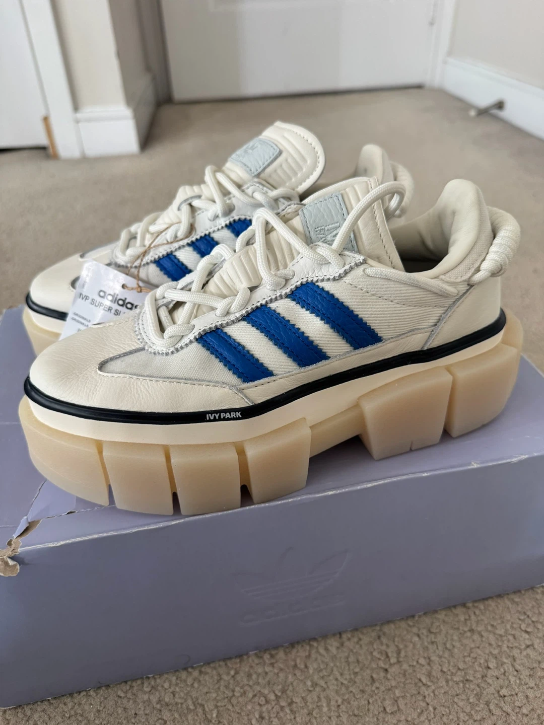 Adidas Ivy Park Sleek Super - Blue White (Women’s Size 5)