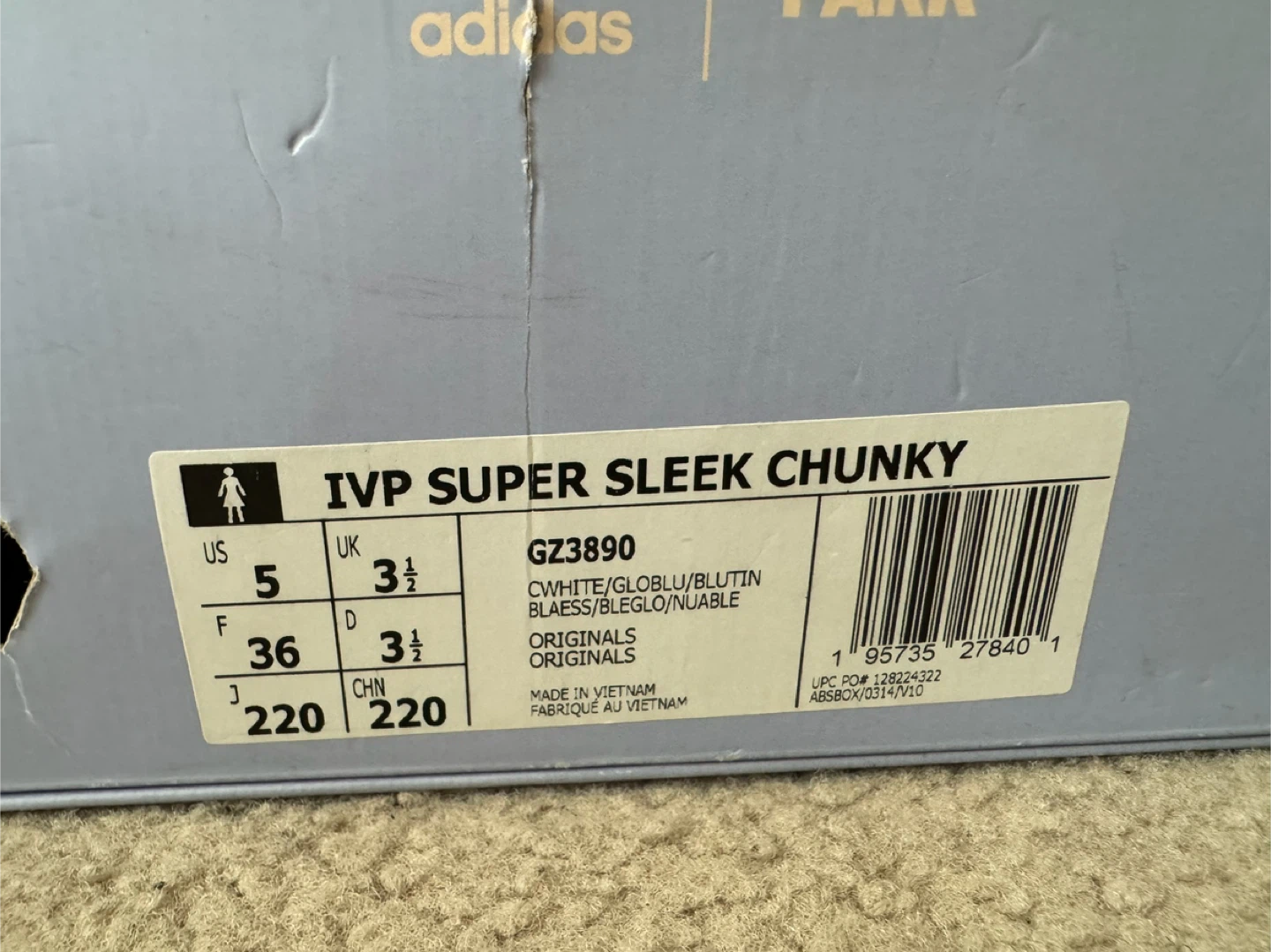 Adidas Ivy Park Sleek Super - Blue White (Women’s Size 5) - photo 2