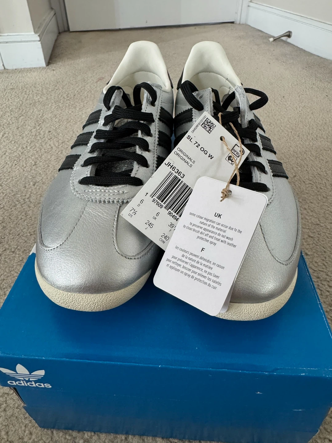 Adidas SL 72 - Silver Metallic Black Gum (Women’s Size: 7.5) - photo 2