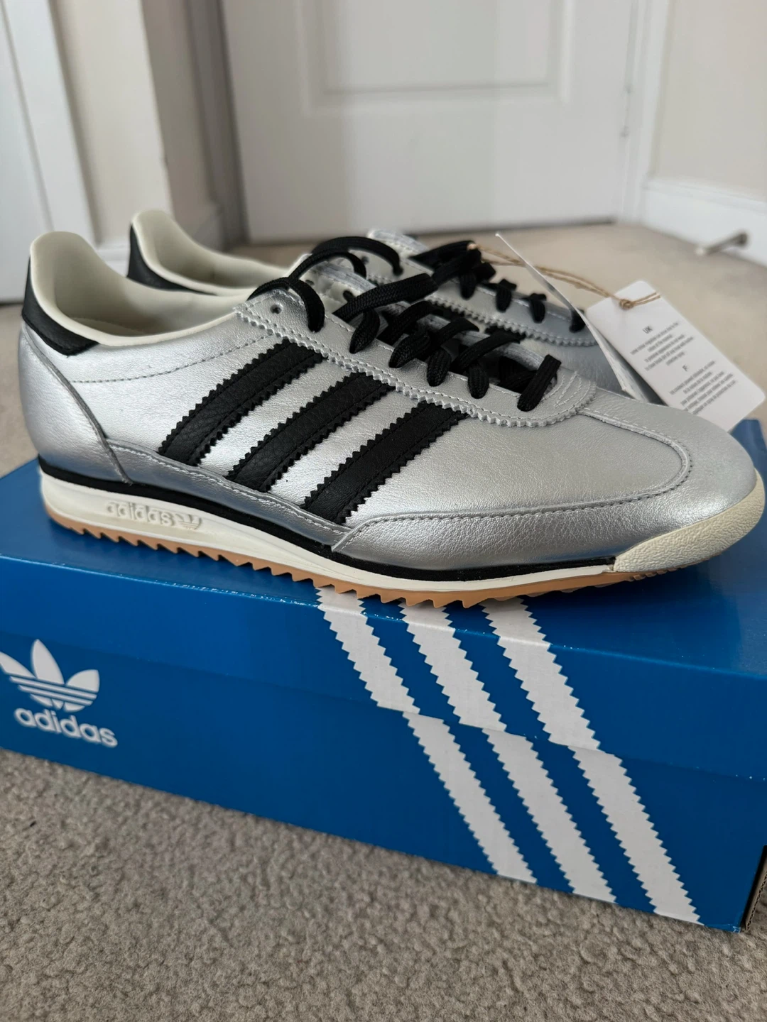 Adidas SL 72 - Silver Metallic Black Gum (Women’s Size: 7.5)