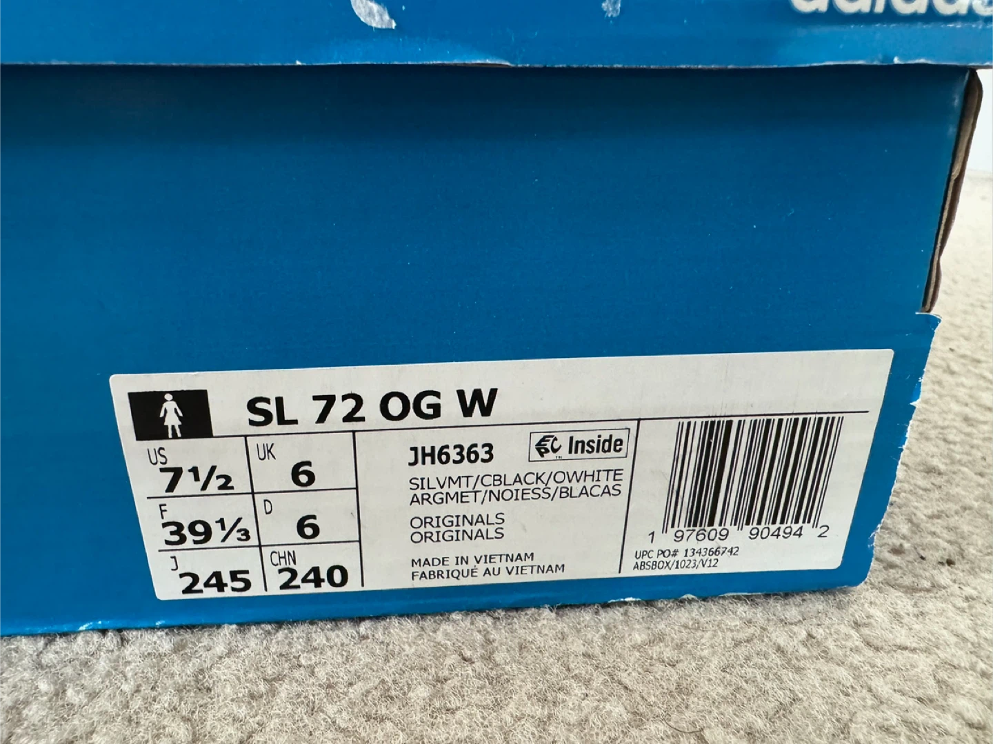 Adidas SL 72 - Silver Metallic Black Gum (Women’s Size: 7.5) - photo 4