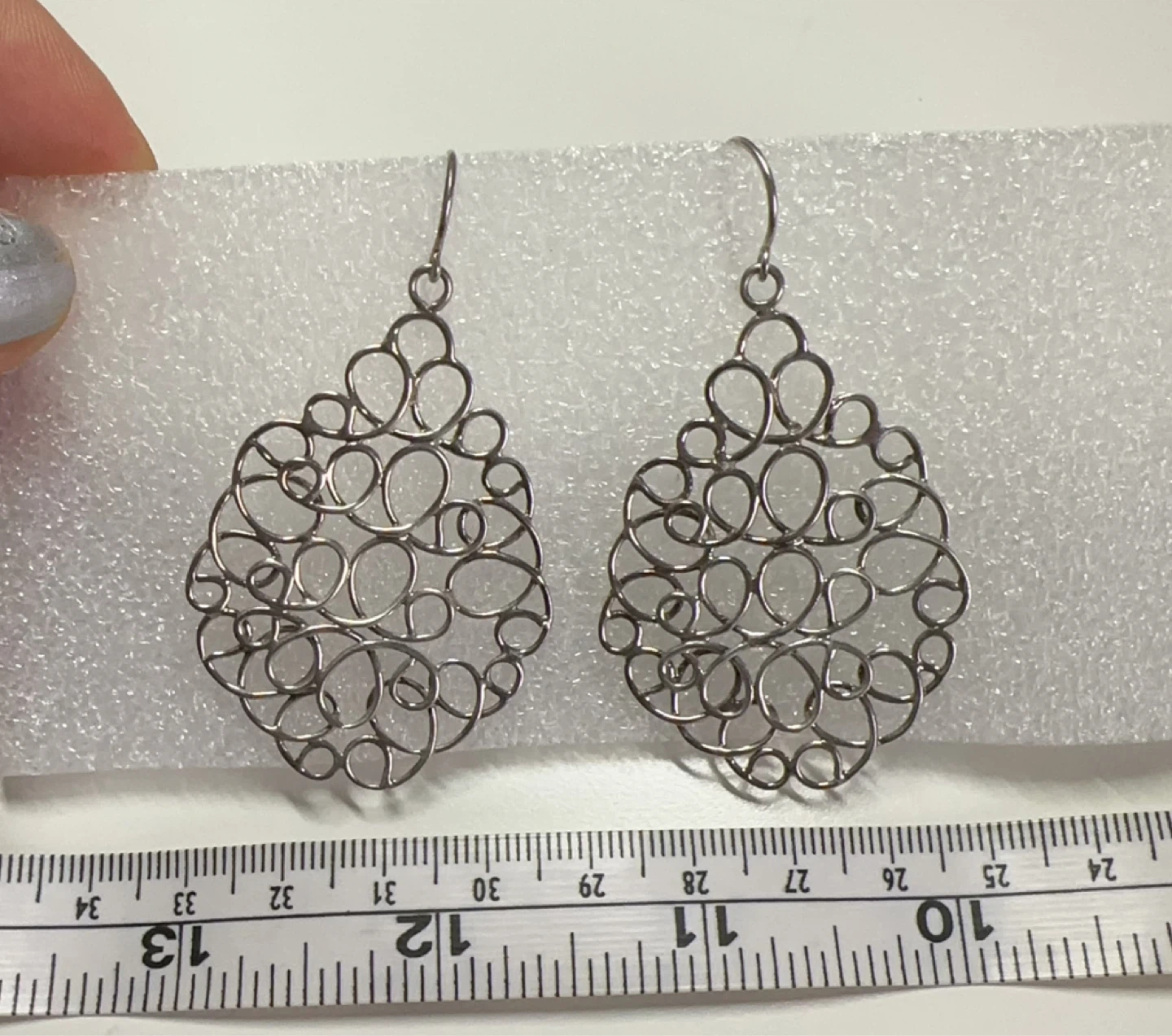 Silpada Daydream Woven Sterling Silver Large Dangle Earrings