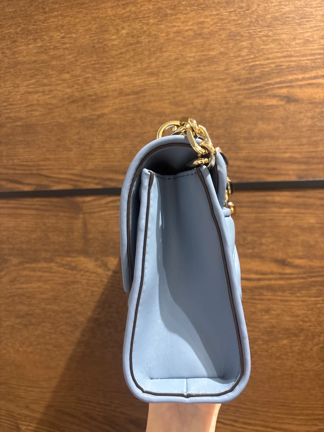 Michael Kors Quilted Leather Shoulder Bag - Light Blue - photo 4