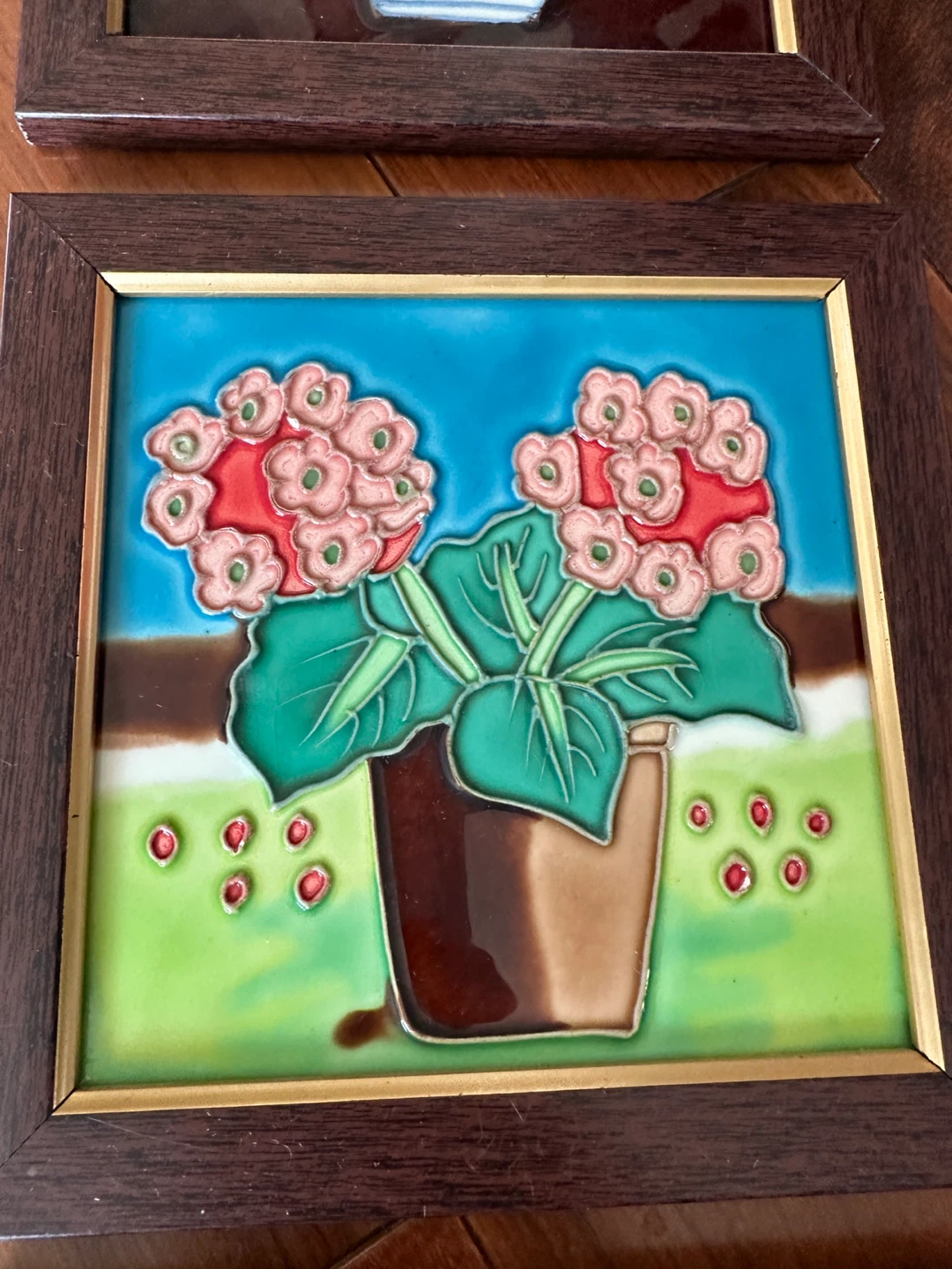 Set of 4 Framed Ceramic Wall Art Tiles - photo 3