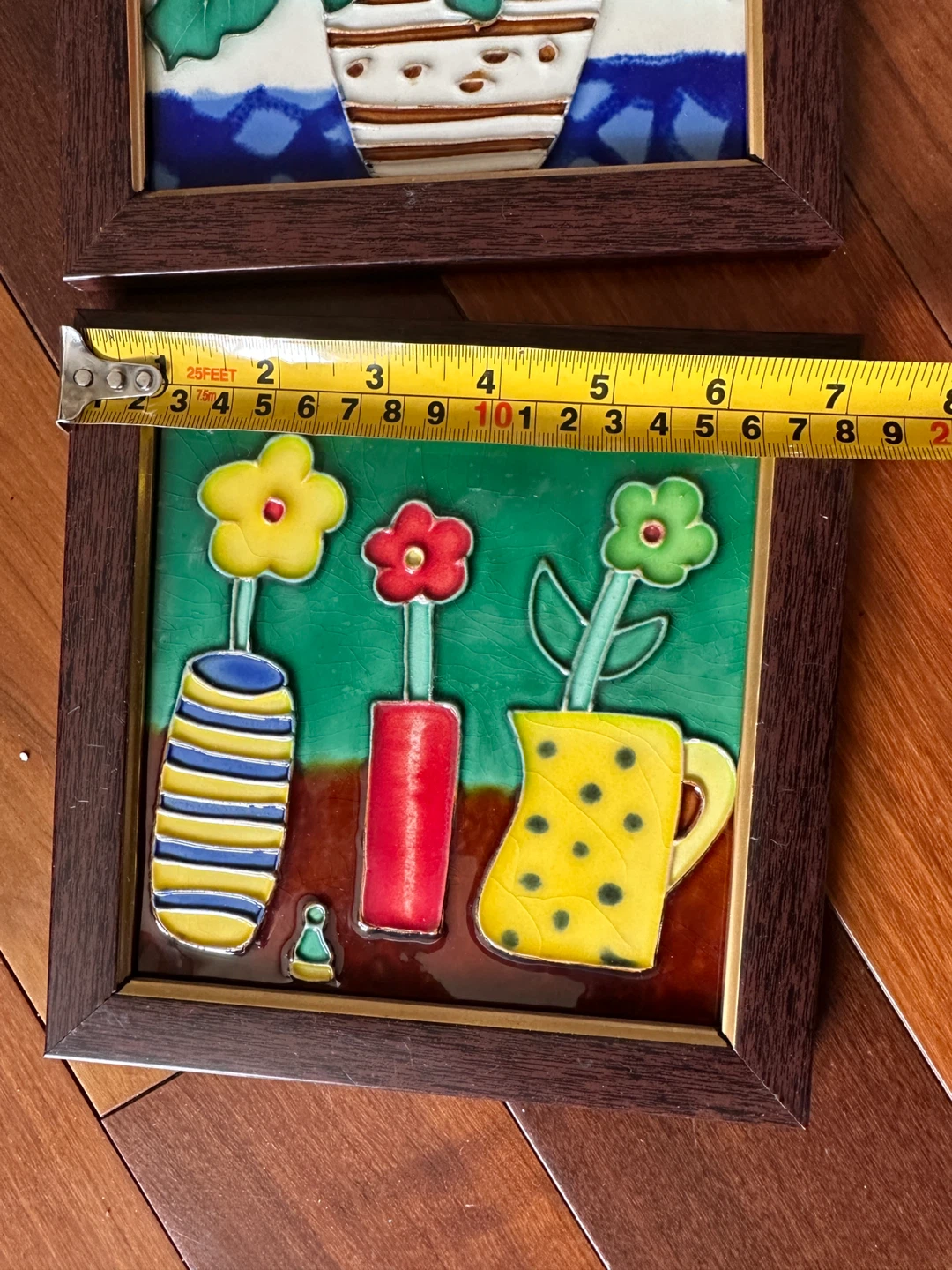 Set of 4 Framed Ceramic Wall Art Tiles - photo 5