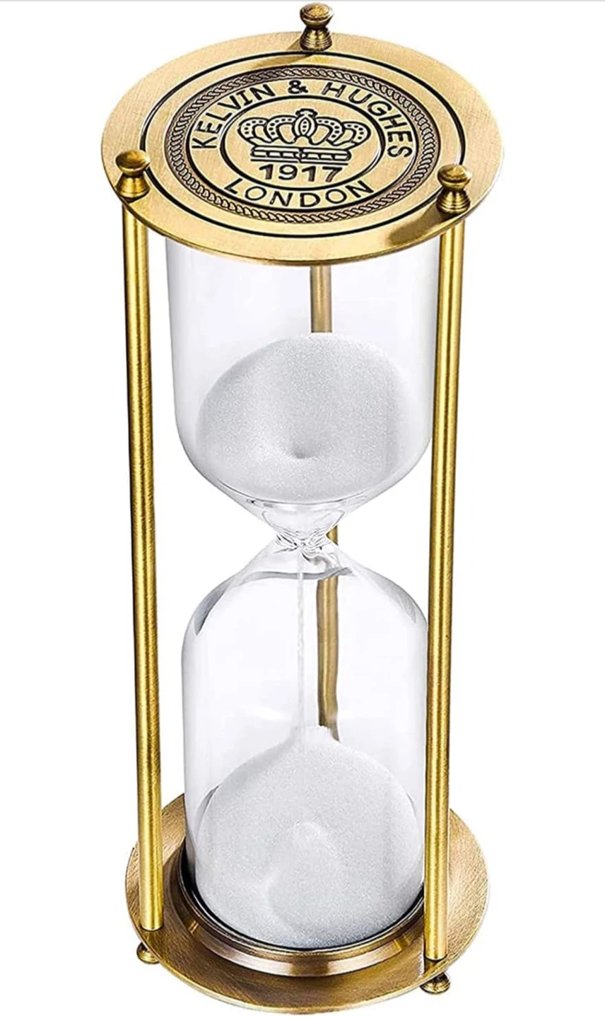 Kelvin & Hughes London Brass Hourglass Timer - 4.5 Inch - photo 2