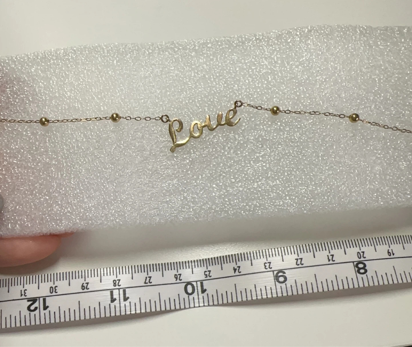 "Love"DANEGRAFT ITALY GOLD OVER STERLING SILVER NECKLACE