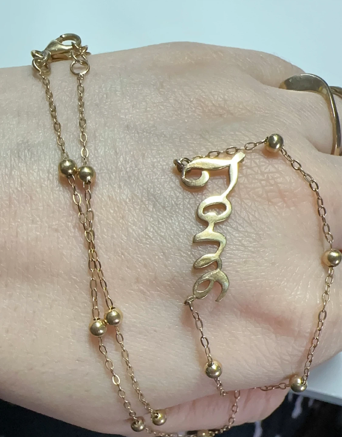 "Love"DANEGRAFT ITALY GOLD OVER STERLING SILVER NECKLACE - photo 2