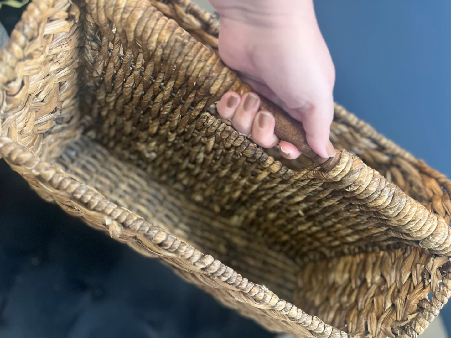 Woven Storage Basket with Handle