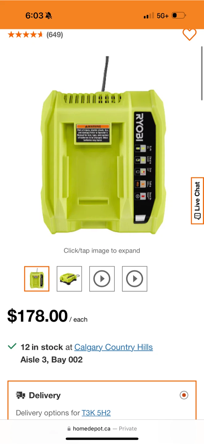 Ryobi Battery Charger