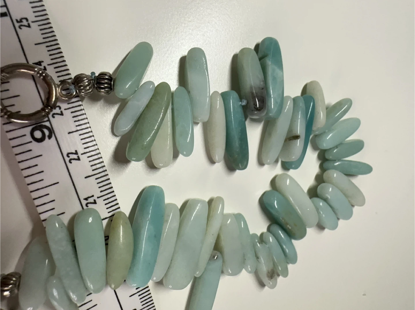 Perforated Oval Larimar Bracelet with Toggle Clasp - photo 4