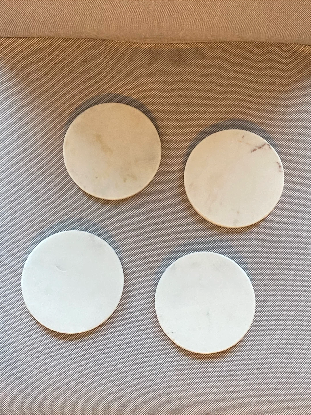 Set of 4 Round Marble Coasters