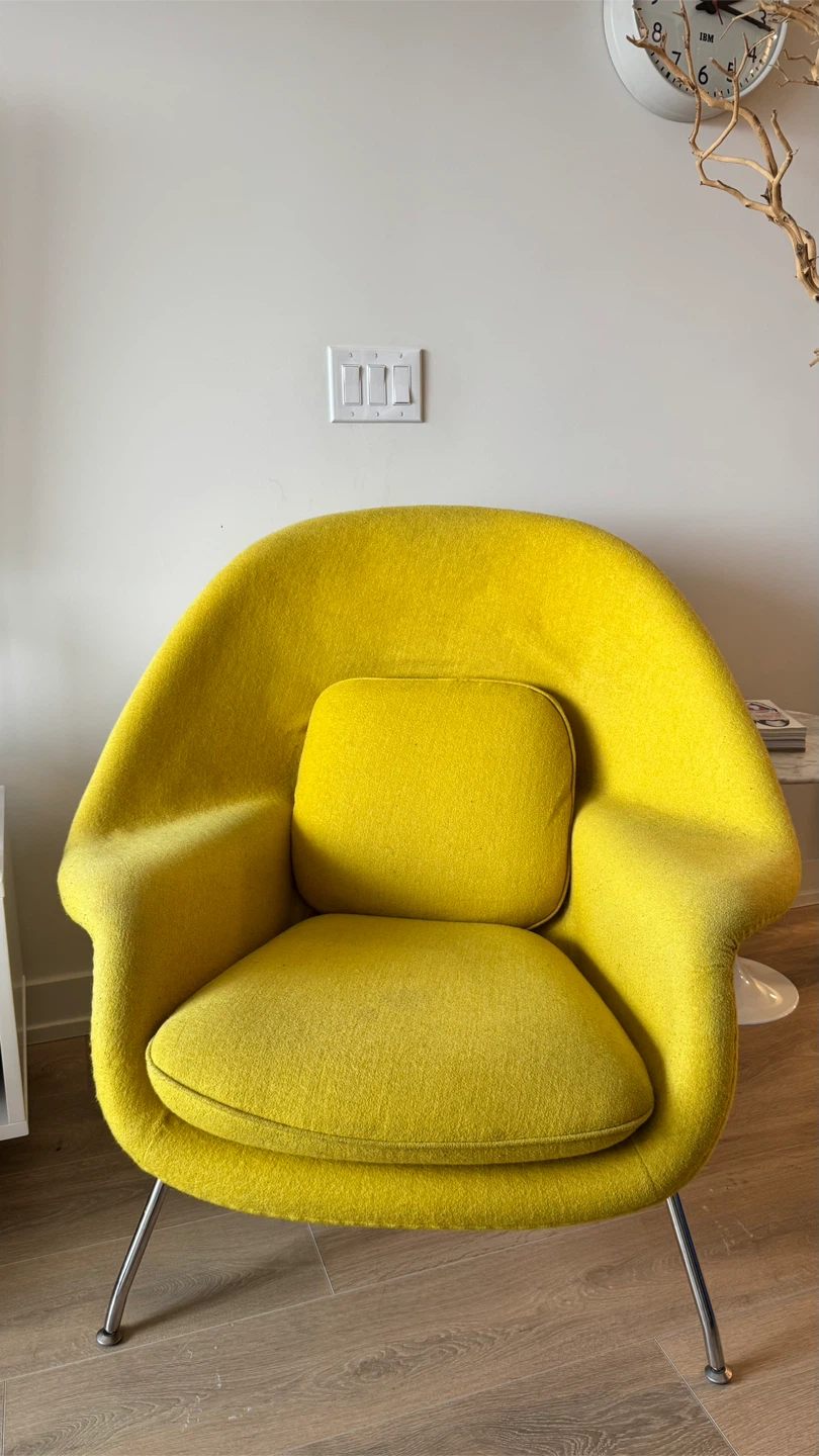 Yellow Womb Chair with Ottoman - photo 2