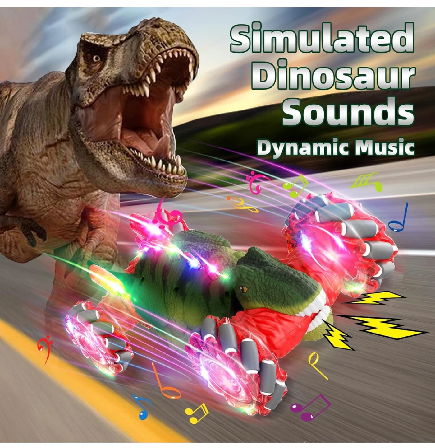 New RC Stunt Car Dinosaur Toy with Remote and Watch Control - photo 5