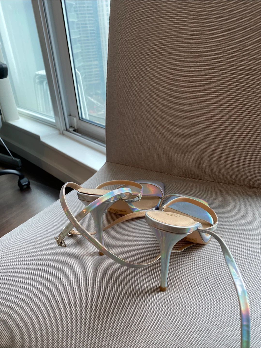 Silver Sandals - Size 9 (4 inch heel) - photo 2