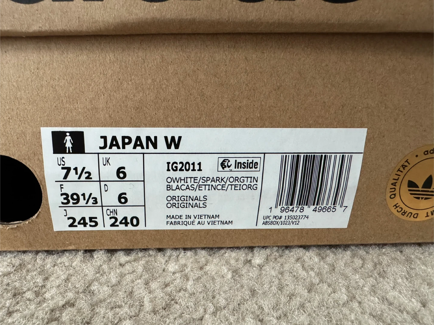Adidas Japan W - Off White Spark (Women’s Size 7.5) - photo 3