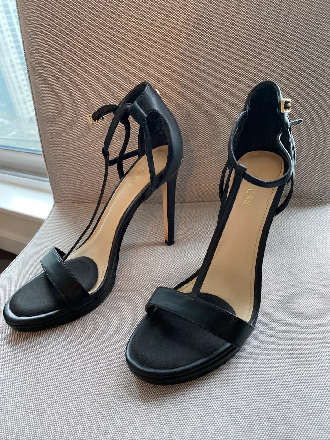 Guess Black Heeled Sandals - Size 9 - photo 2