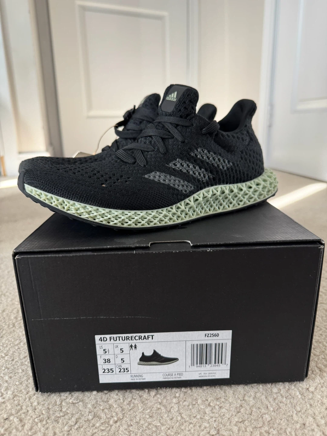 Adidas Futurecraft 4D - Black Linen Green (Women’s Size: 6.5) - photo 3