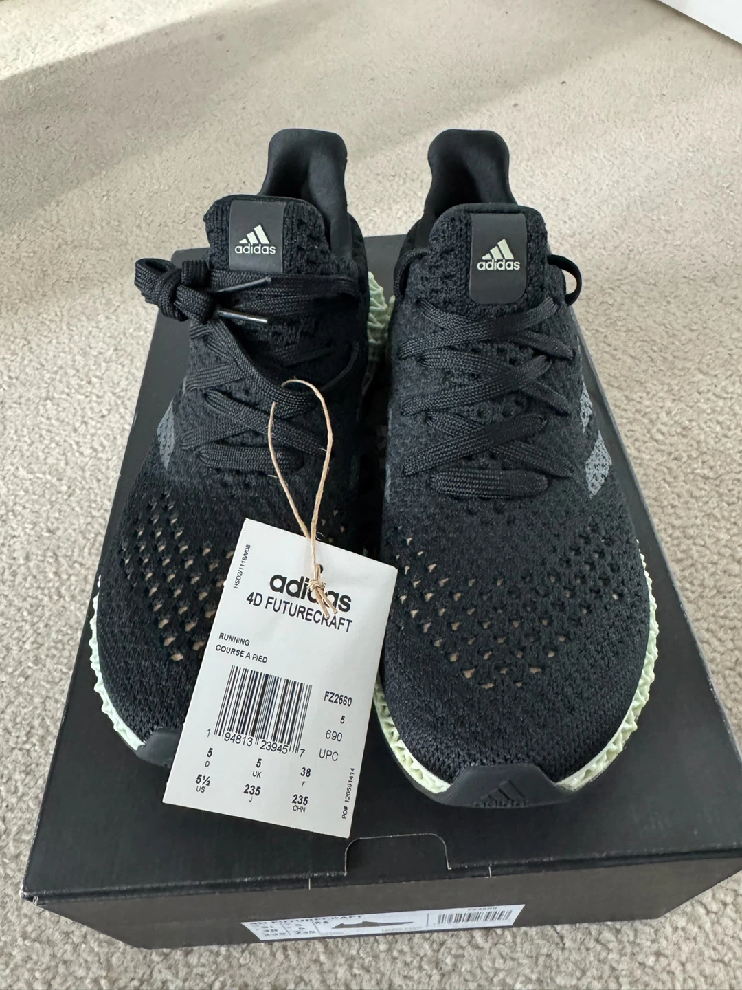 Adidas Futurecraft 4D - Black Linen Green (Women’s Size: 6.5) - photo 2