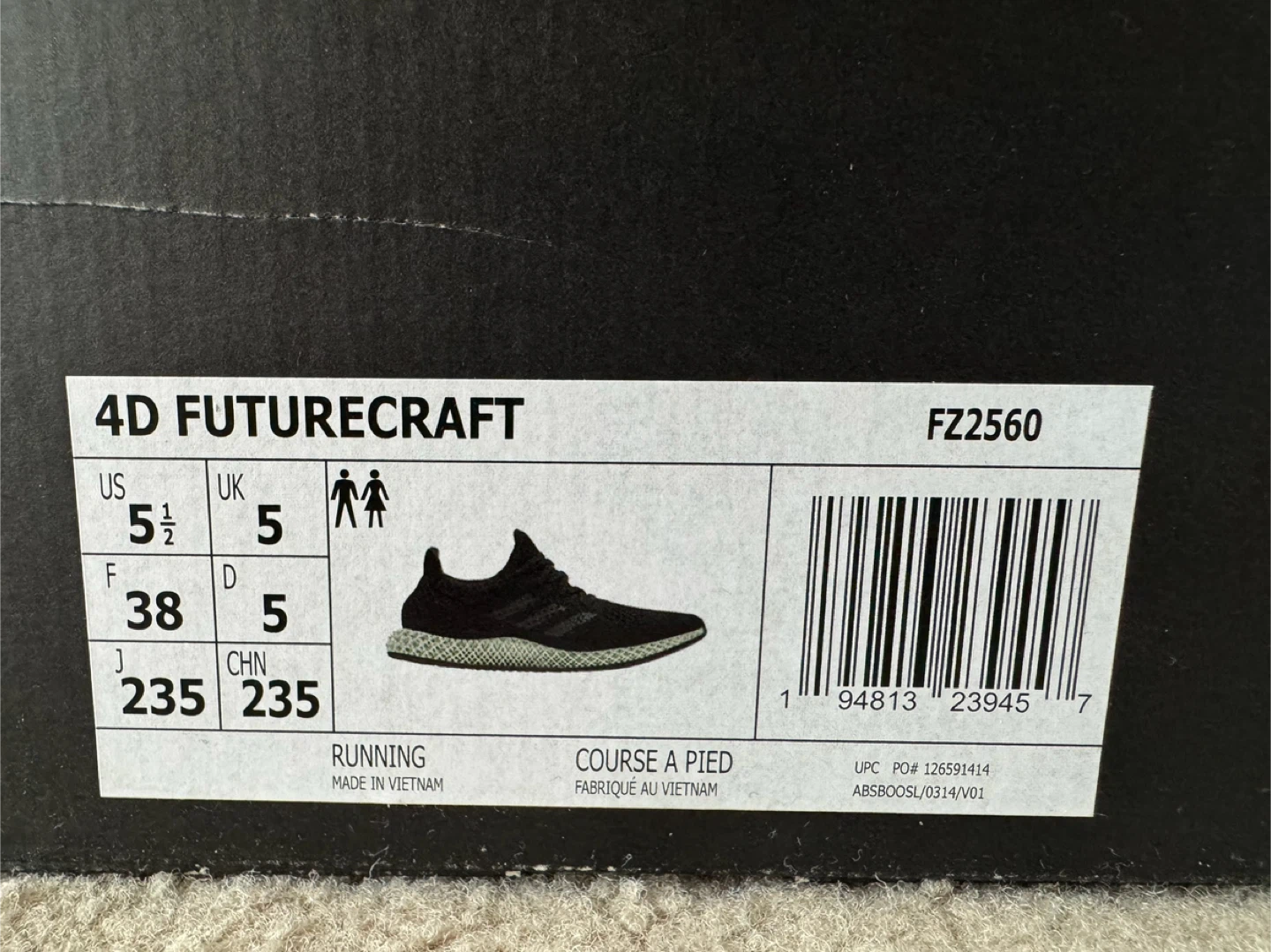 Adidas Futurecraft 4D - Black Linen Green (Women’s Size: 6.5) - photo 4