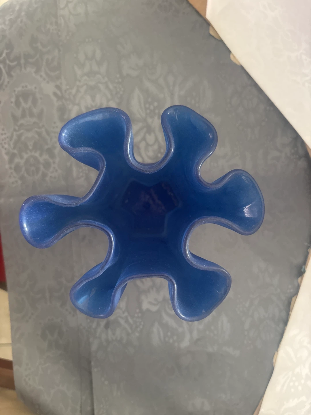 Blue Swirl Glass Vase - photo 2
