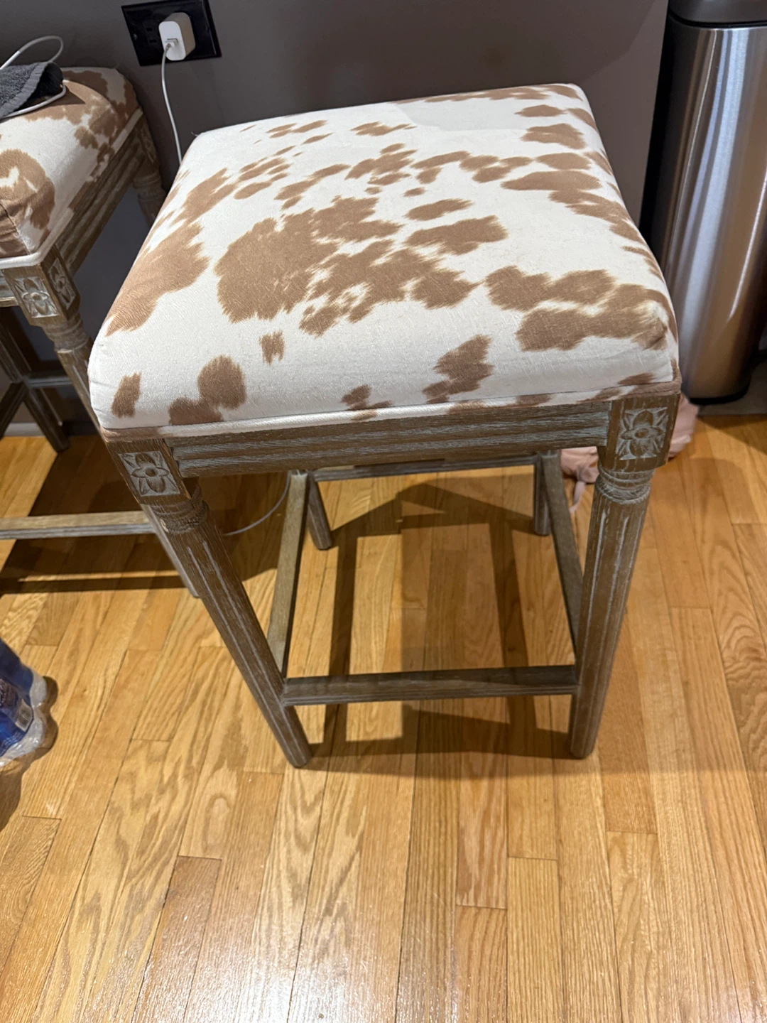 Set of 4 Cow Print Bar Stools ($50each) - photo 2