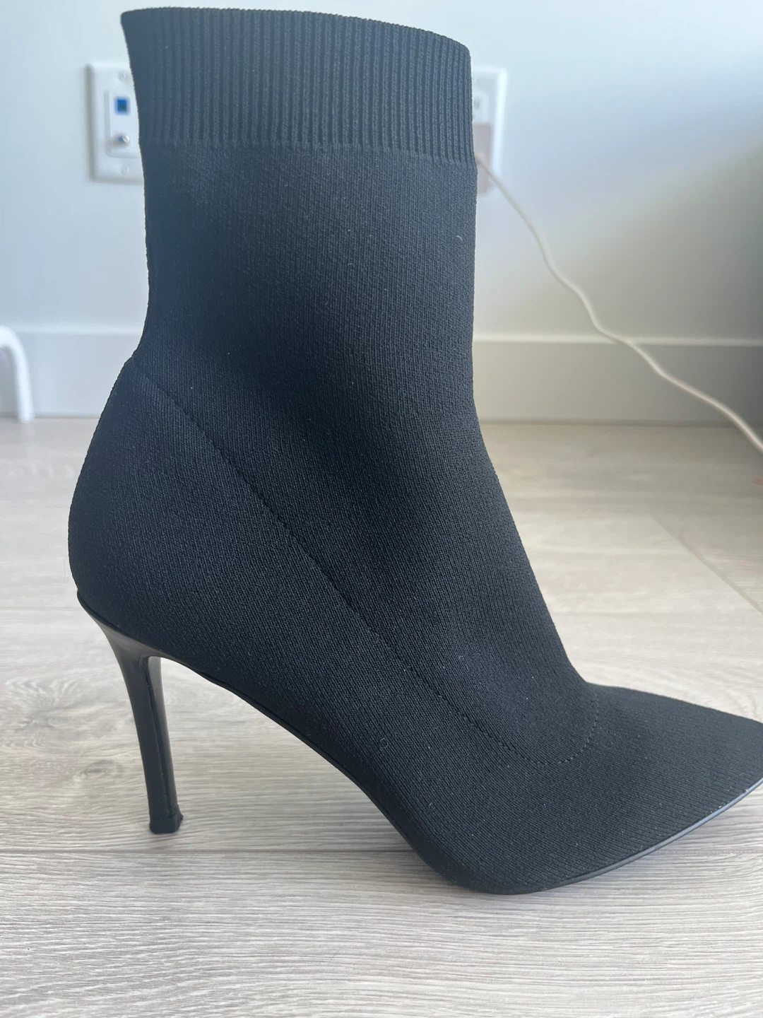 Steve Madden Black Sock Booties - Size 7 - photo 2