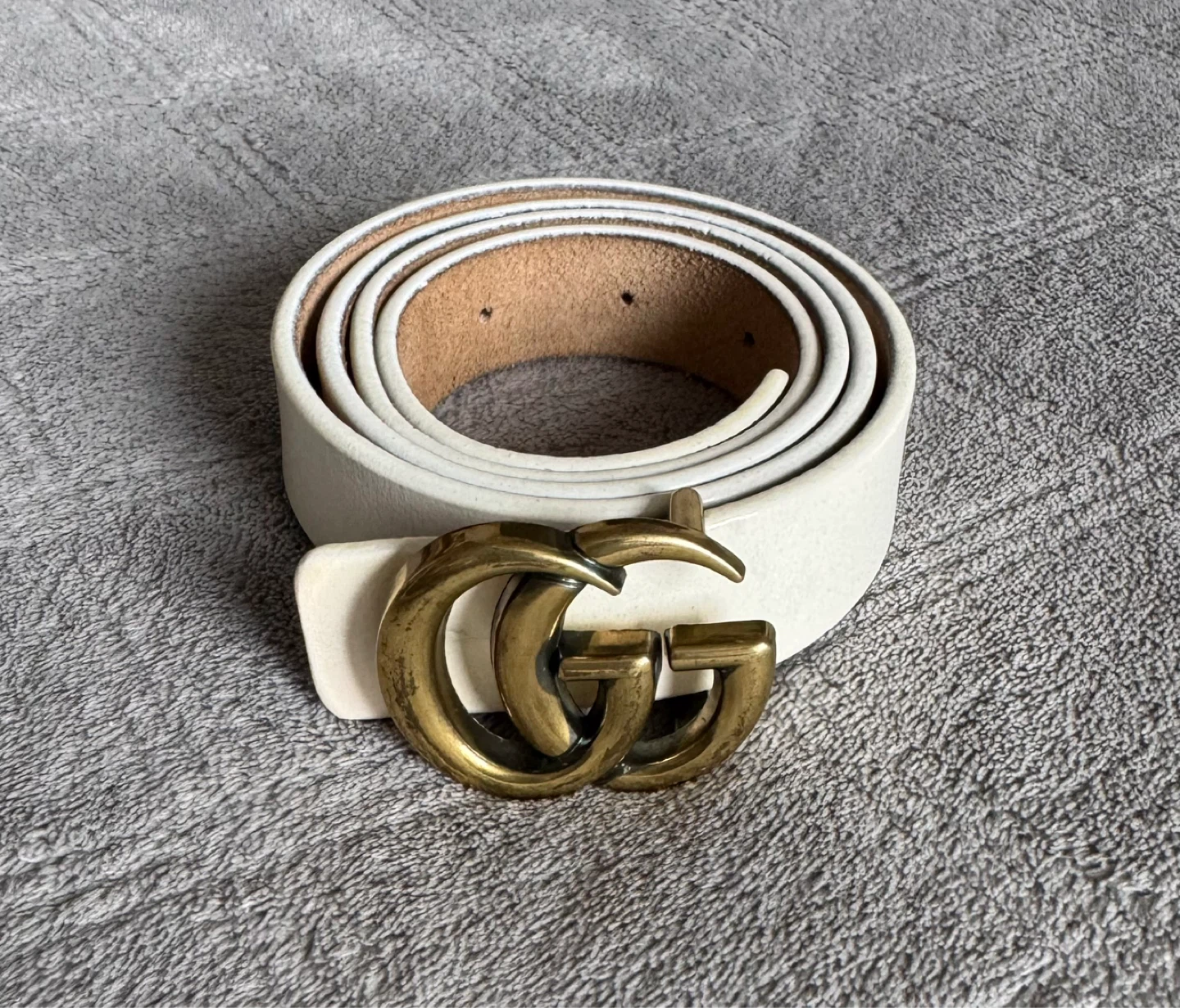 White GG Style Belt