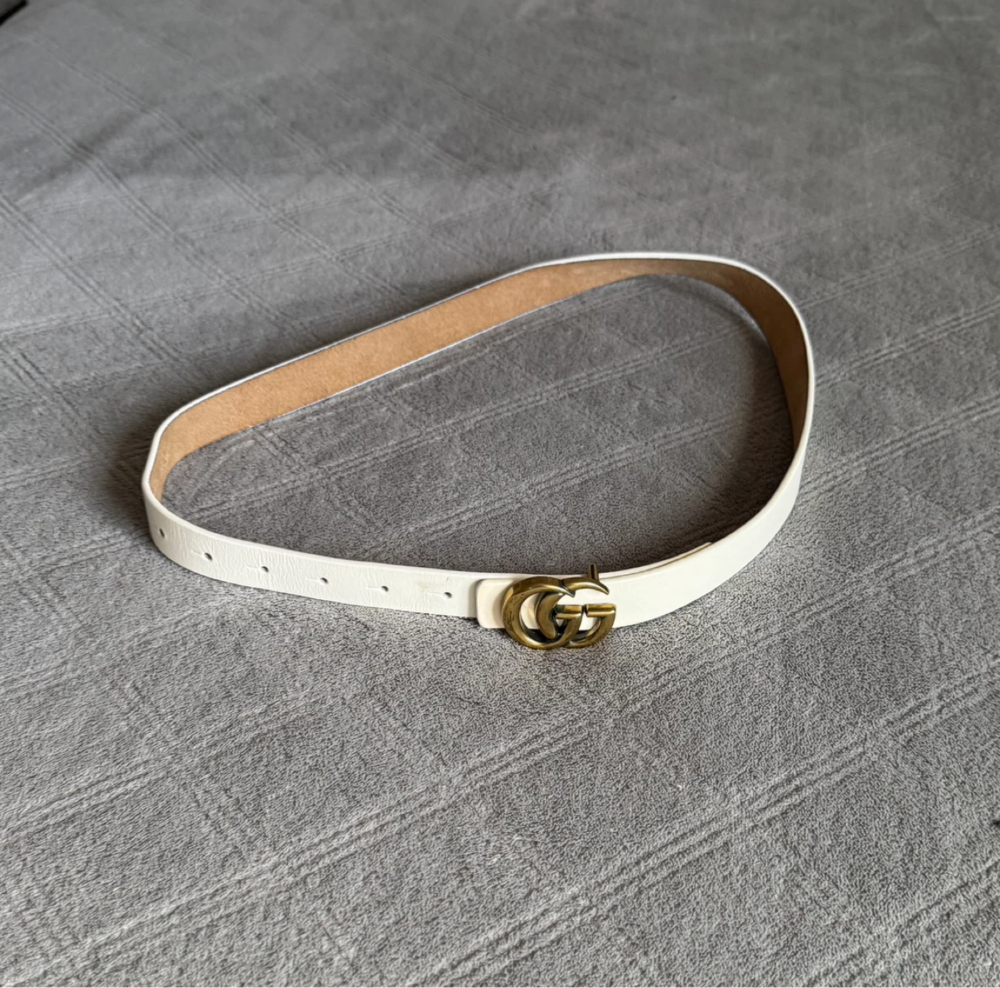 White GG Style Belt - photo 4
