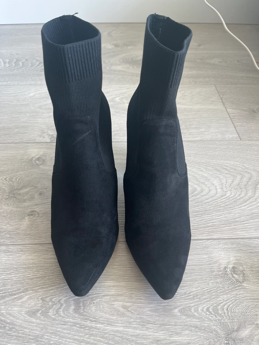 Steve Madden Black Knit Booties