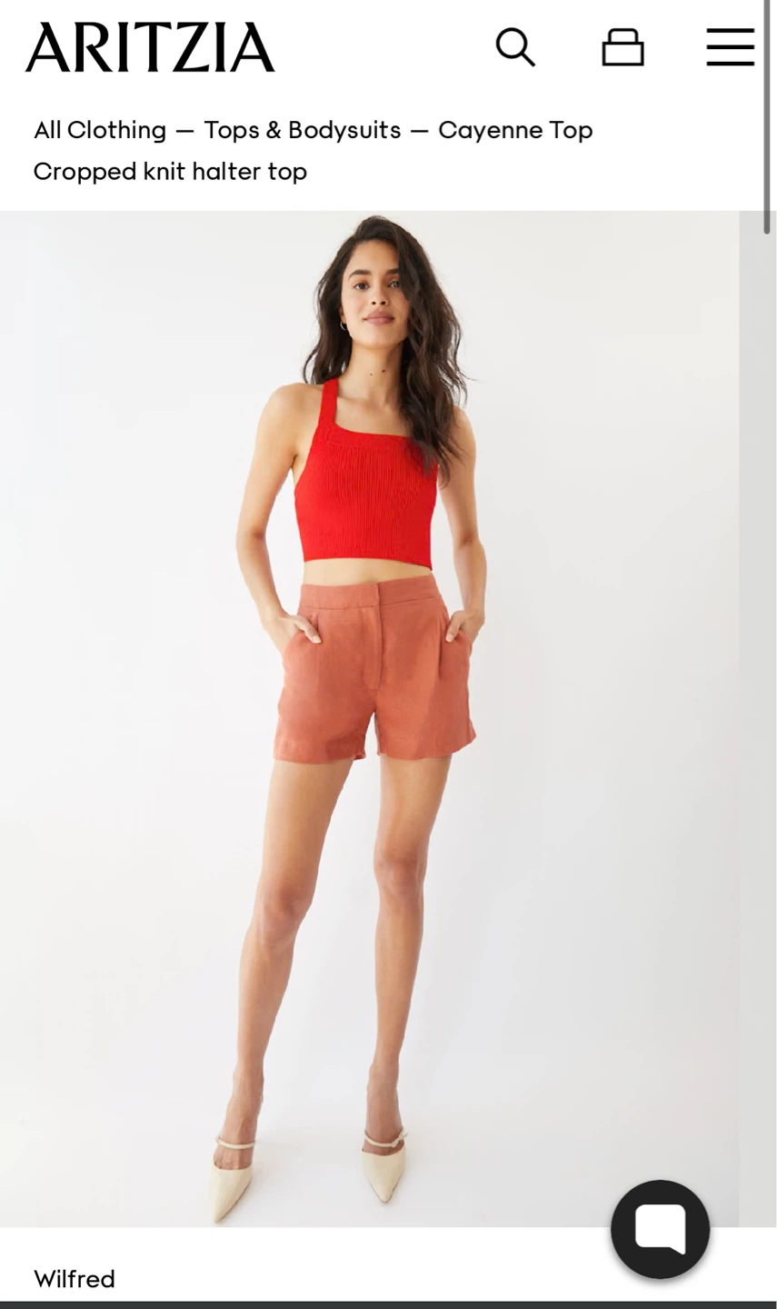 New Aritzia Cayenne Cropped Knit Halter Top Size S - photo 2