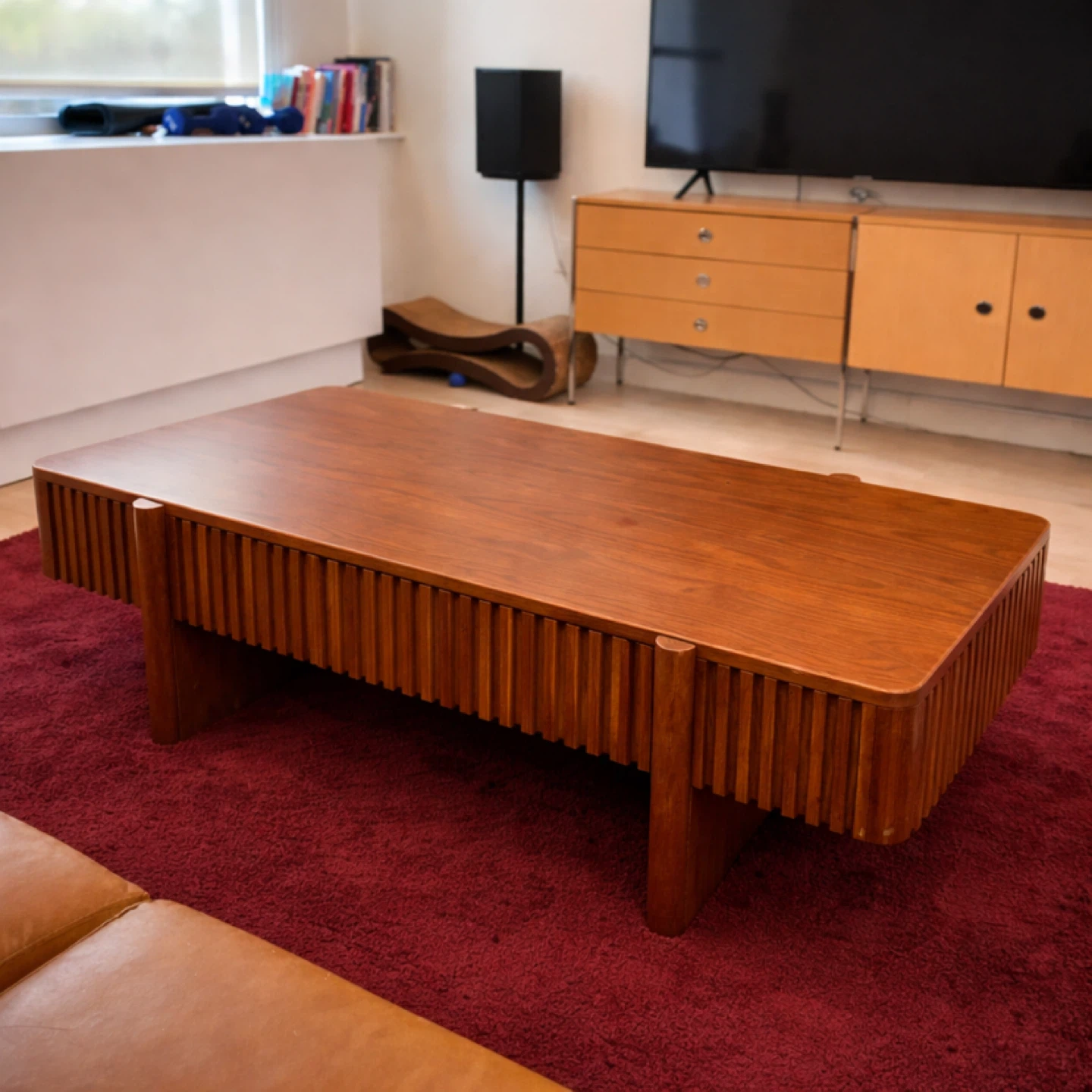Hernest Wooden Coffee Table with Drawer