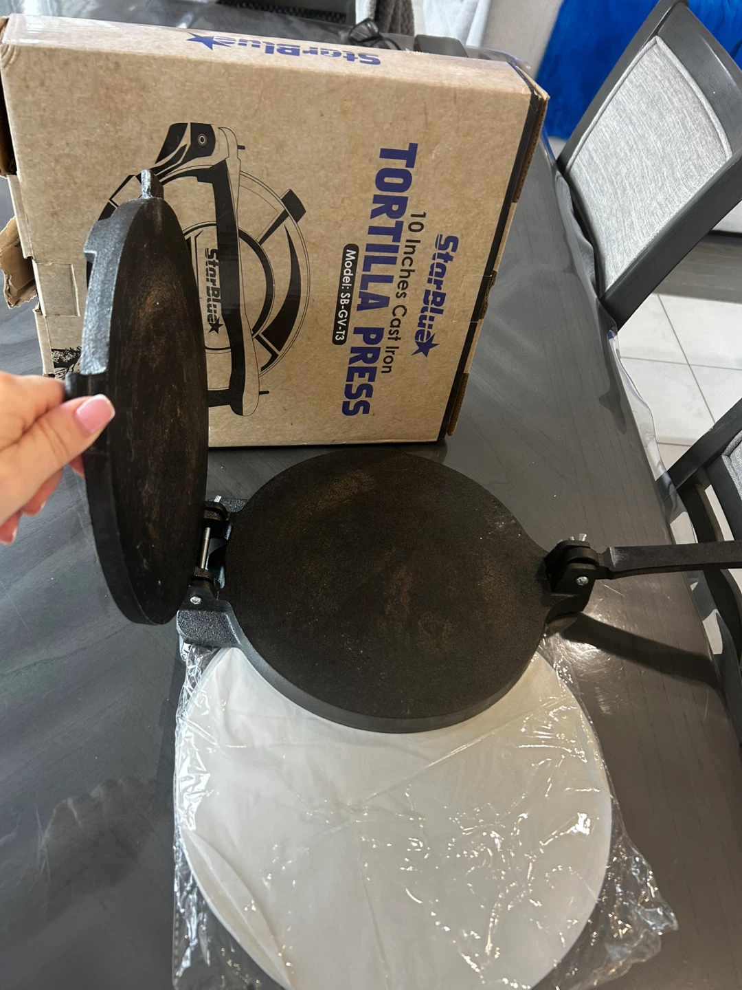StarBlue 10 Inches Cast Iron Tortilla Press