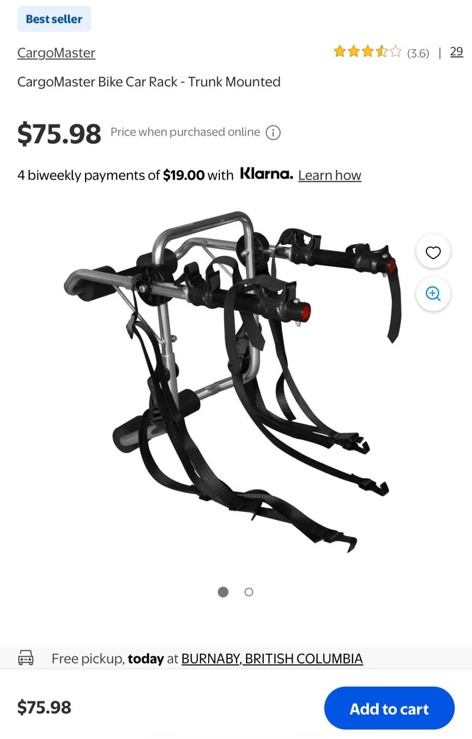 CargoMaster 2 Bike Carrier Trunk Mounted - photo 3