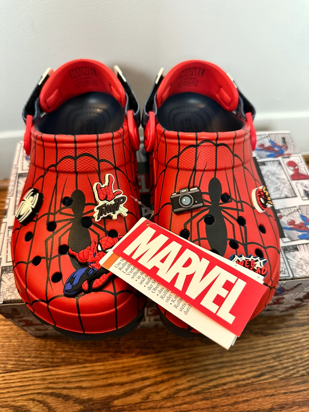 Crocs Spiderman Clogs with Jibbitz size J3