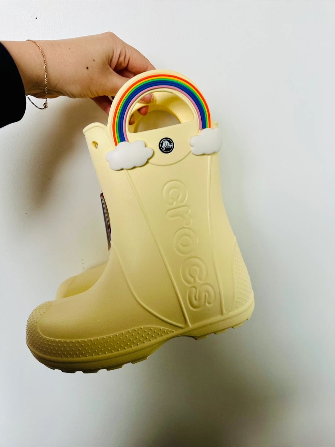 Crocs Handle It Rainbow Rain Boots size J3 - photo 3