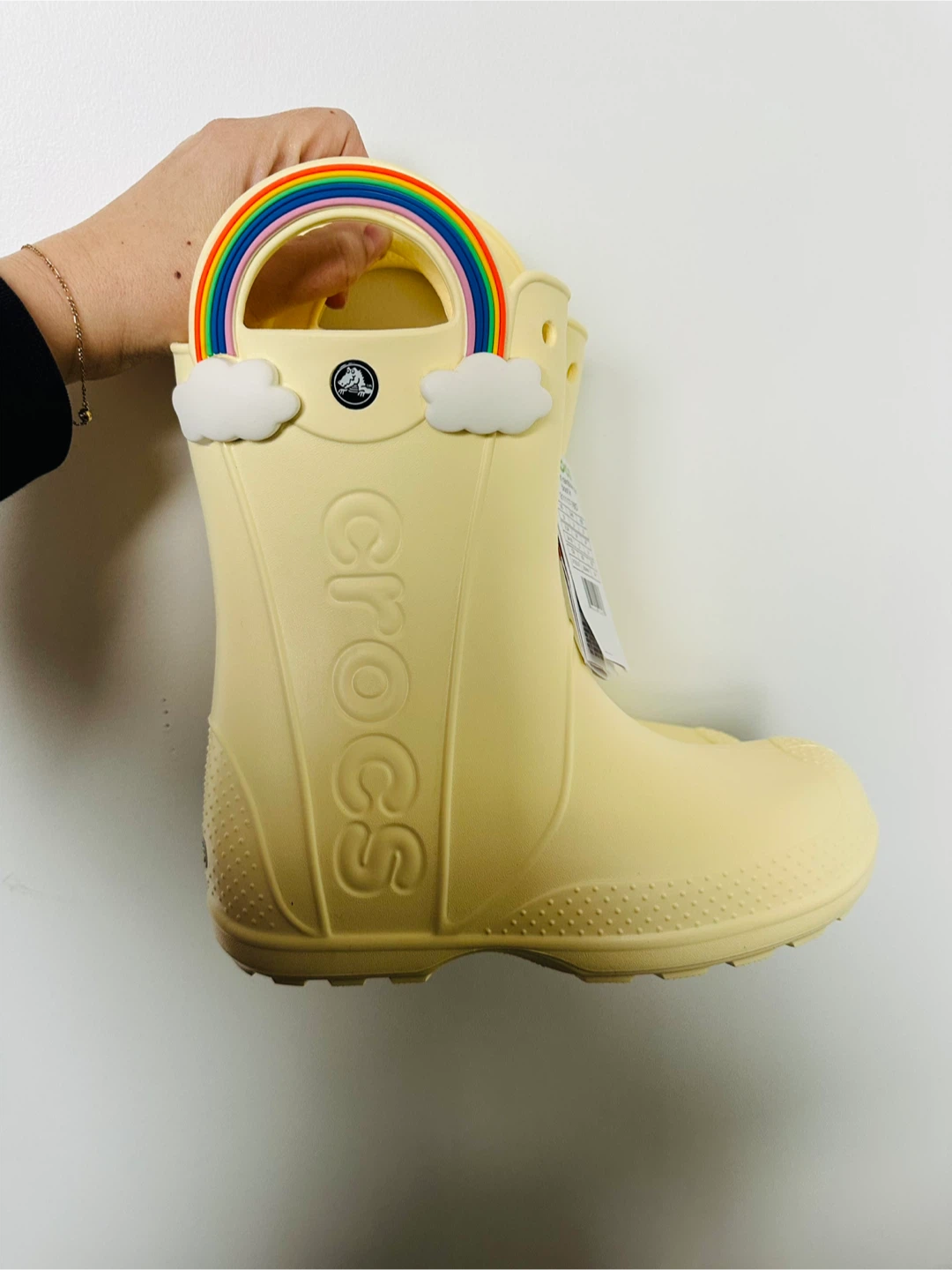 Crocs Handle It Rainbow Rain Boots size J3