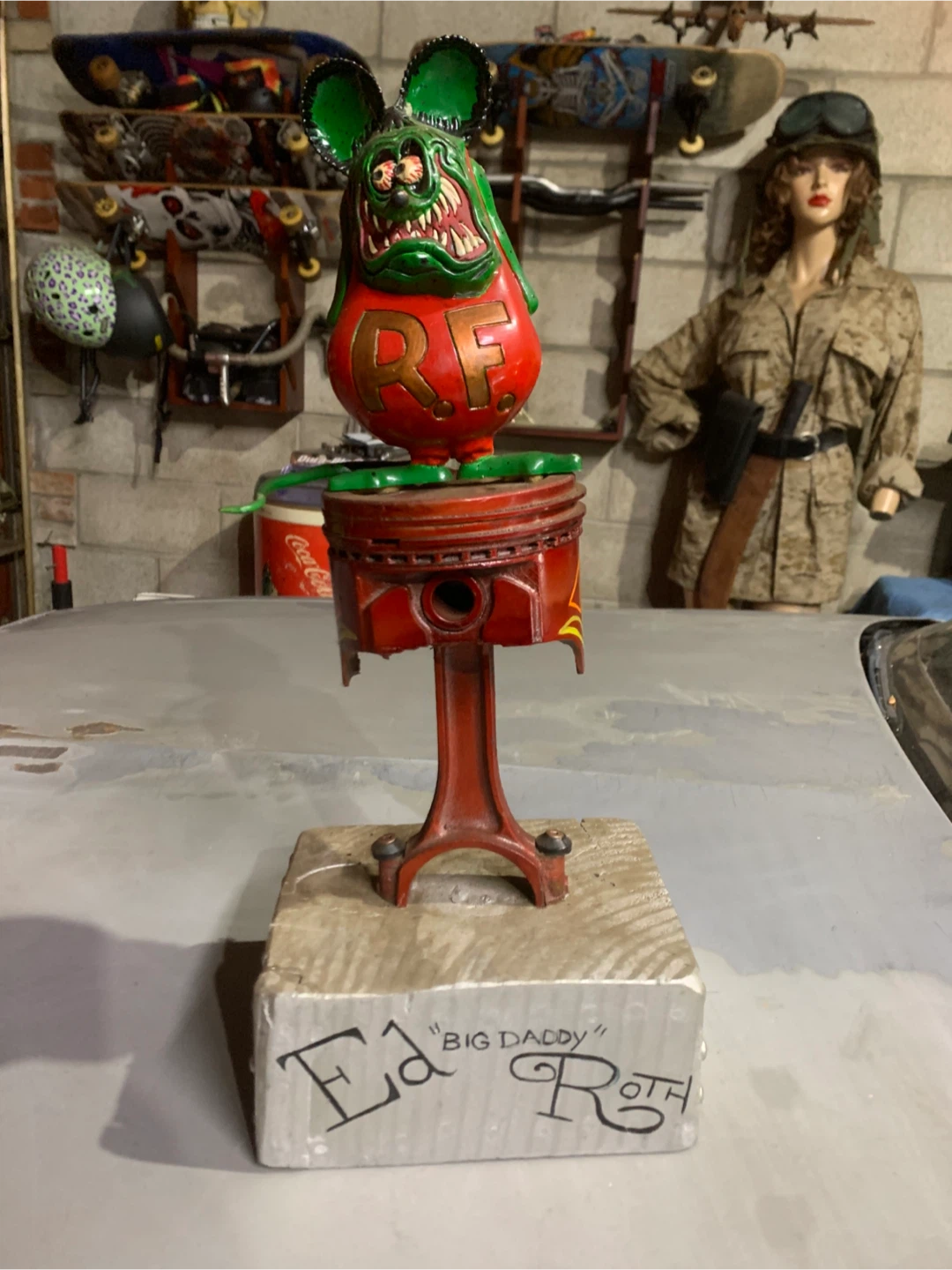 Vintage Rat Fink Americana muscle car art
