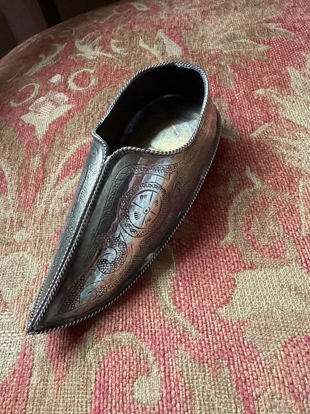 Vintage Decorative Silver Shoe Trinket Dish