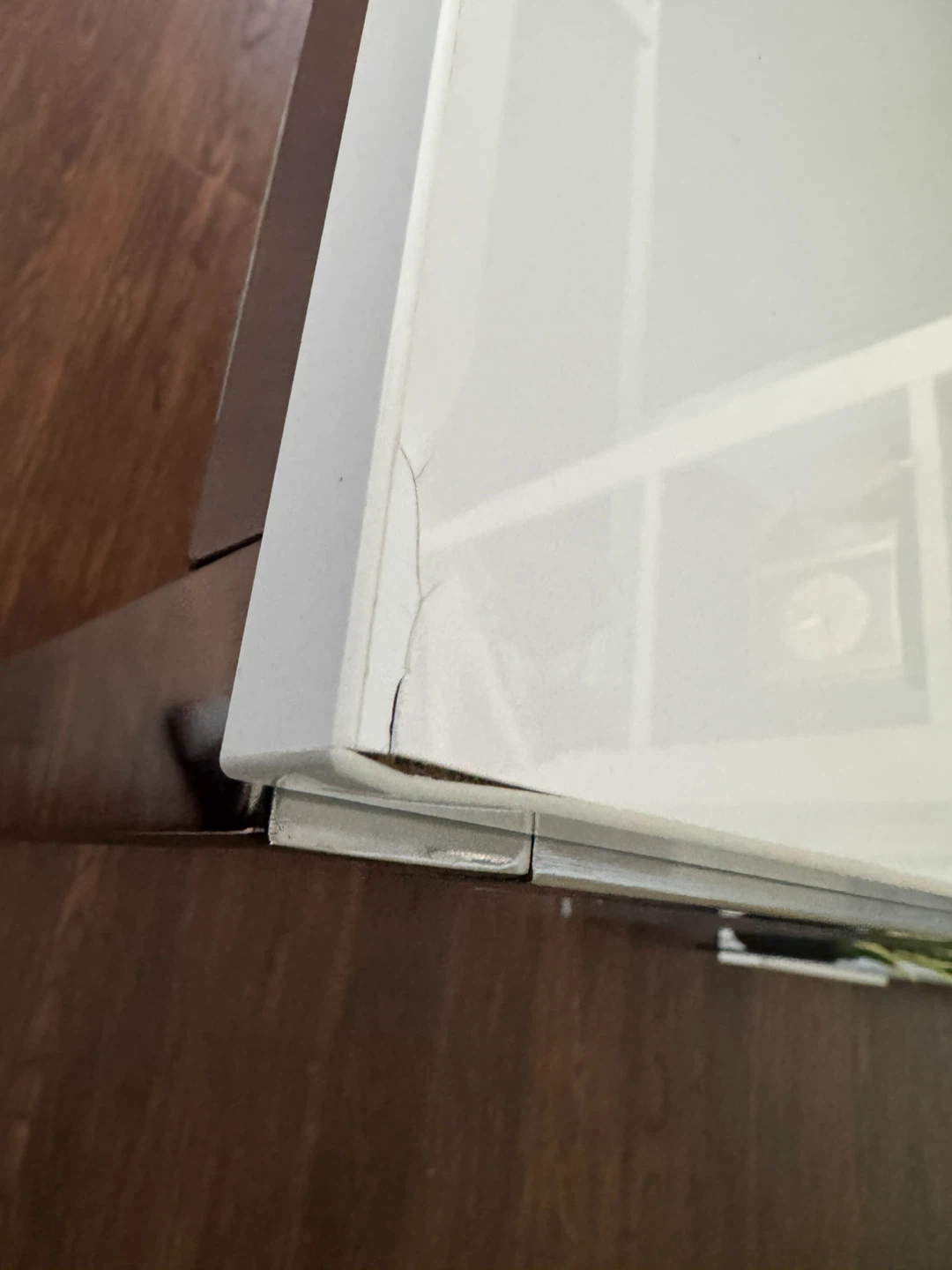 White Rectangular Dining Table with Chrome Legs - photo 2