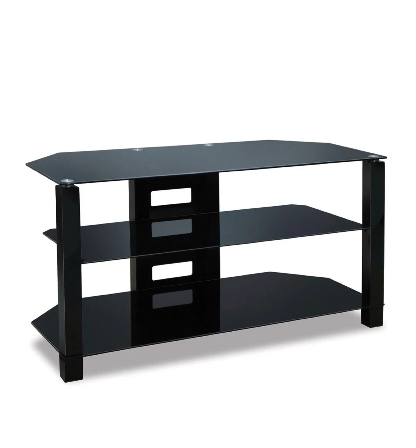 Black Glass 42 inch TV Stand