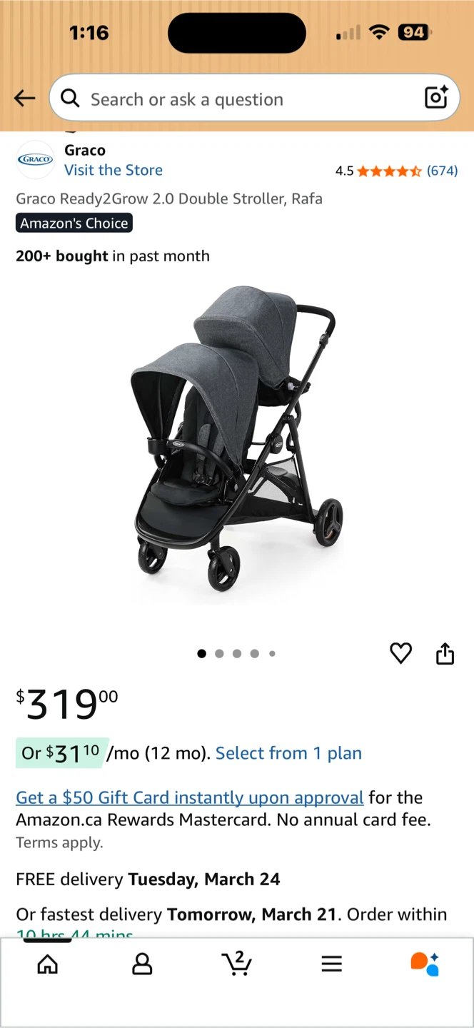Graco Ready2Grow 2.0 Double Stroller
