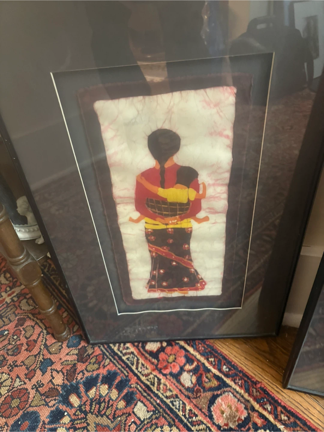 2 Framed Batik Art Wall Hanging