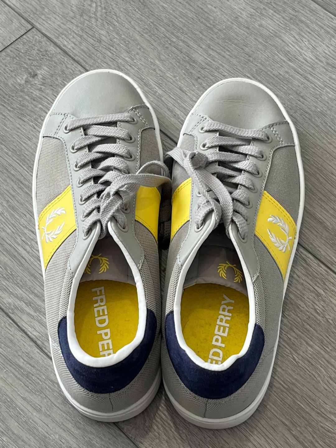 Fred Perry Grey & Yellow Tennis Shoes - photo 2