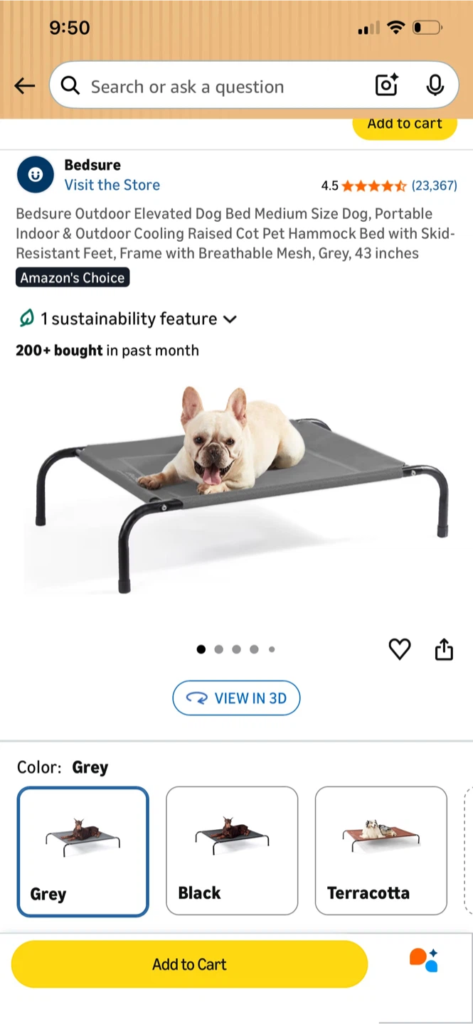 Outdoor Elevated Dog Bed - Bedsure - photo 4