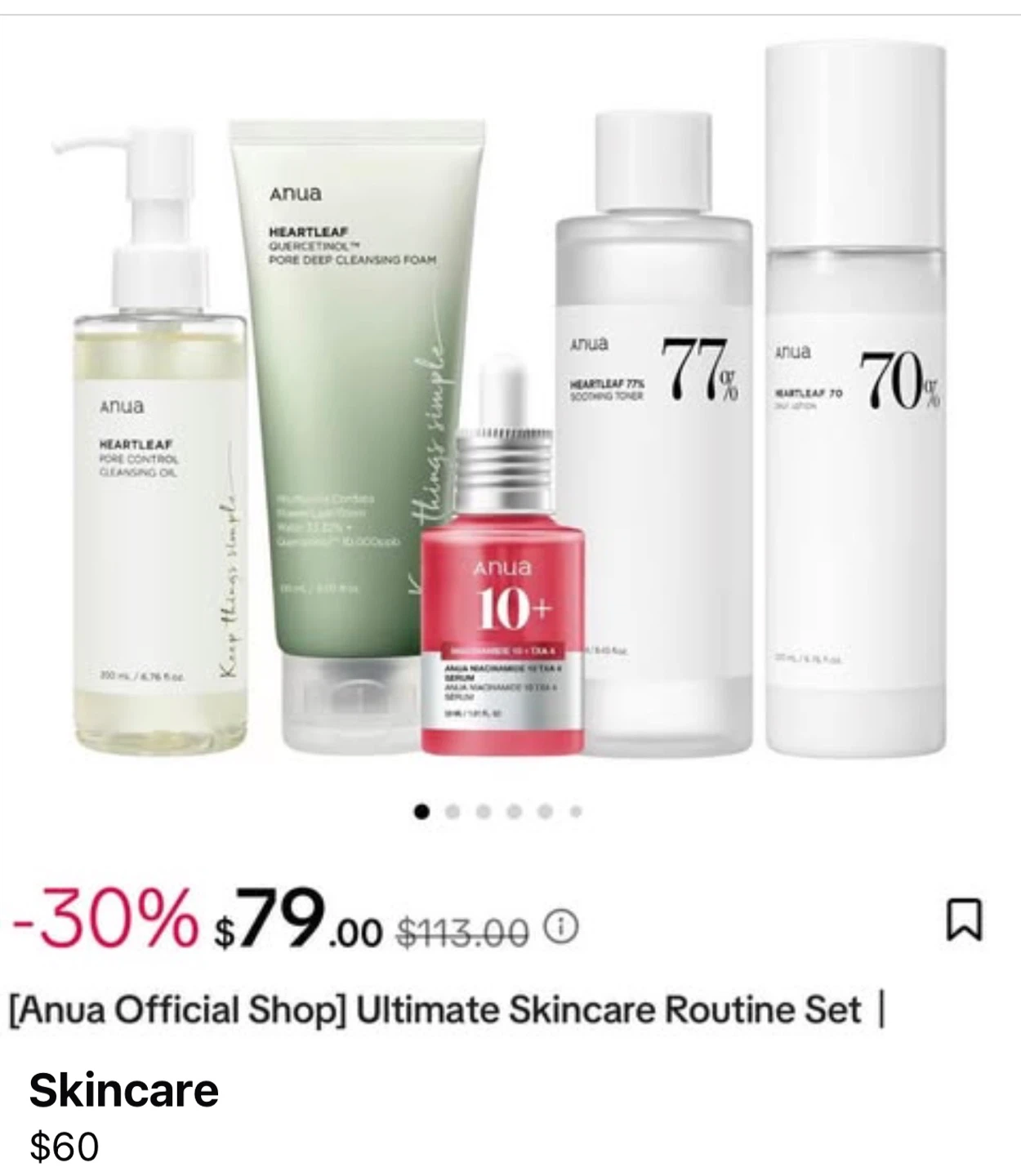 Anua Ultimate Skincare Routine Set