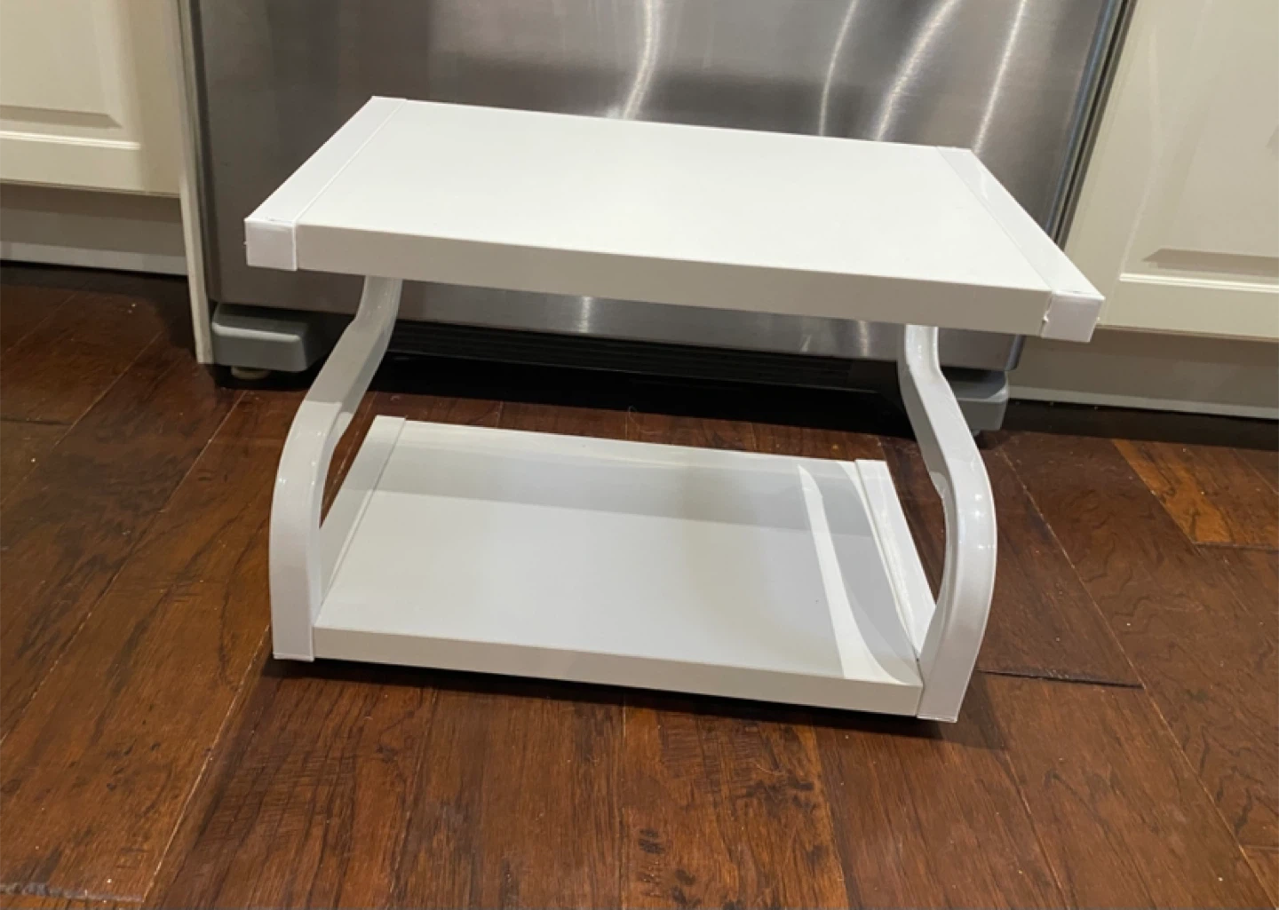 White Two-Tiered Printer Stand