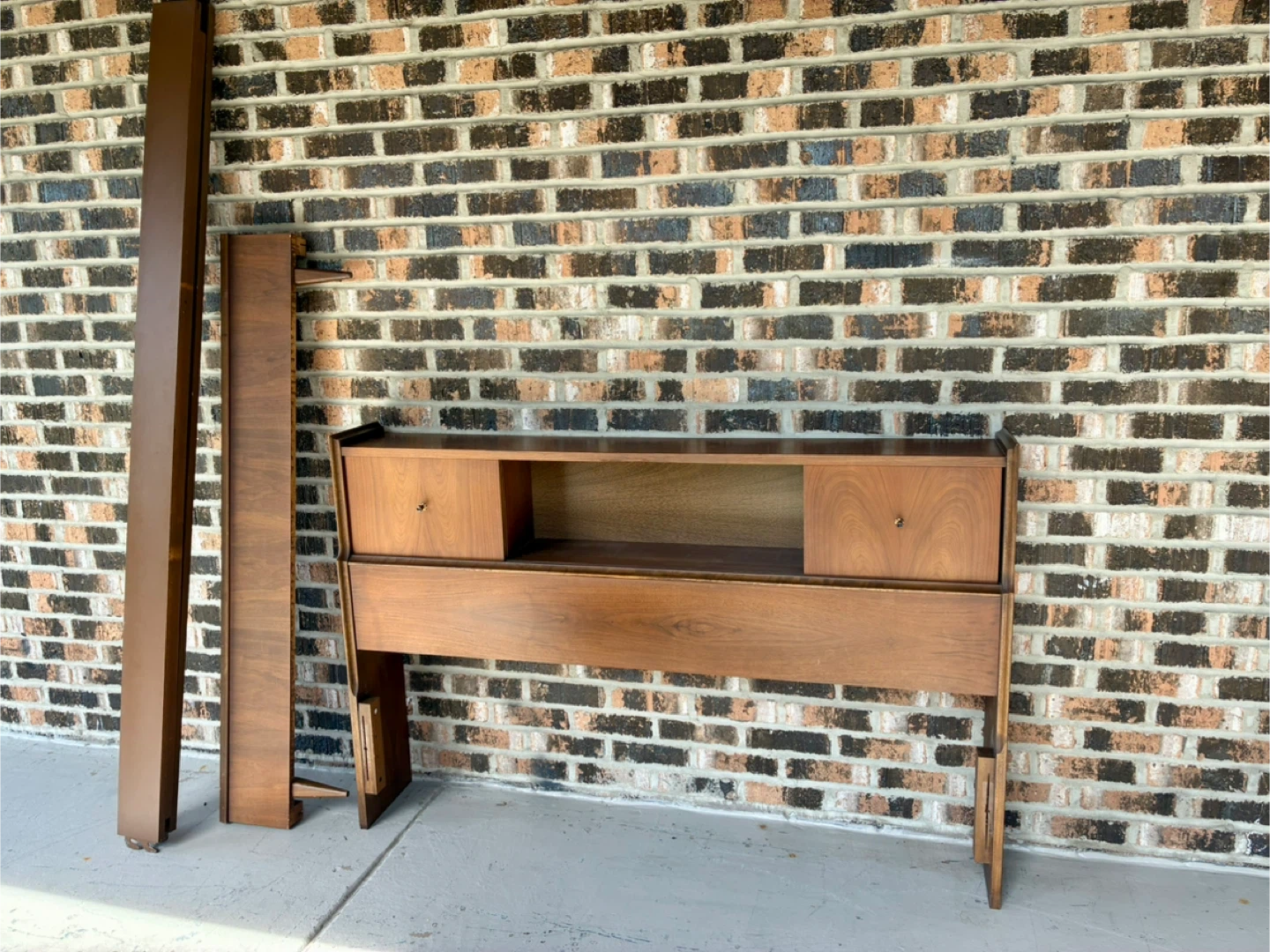 MCM walnut bed frame (full)