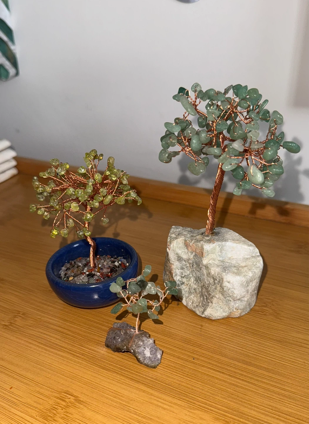 Decorative Crystal Gemstone Trees (Set of 3) - photo 2